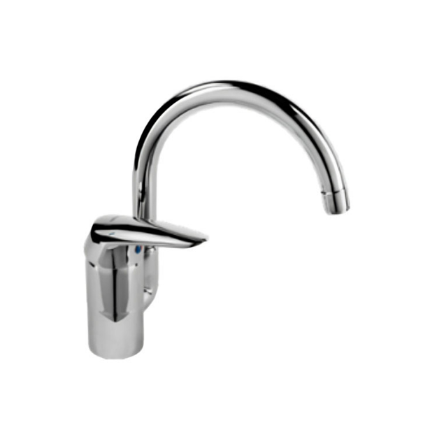 Picture of Value Novara High Washbasin Mixer with Circular Swivel Spout Chrome