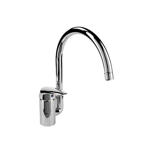 Picture of Value Novara Mount Kitchen Mixer with Circular Swivel Spout Chrome